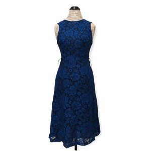 Topshop 2tone lace mid dress